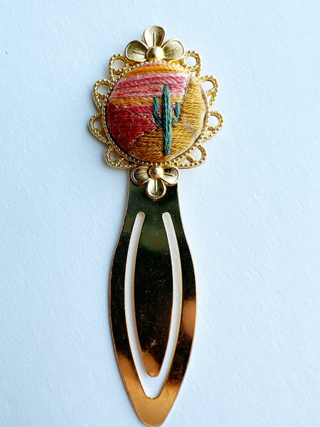 Vintage Style Embroidered Bookmark