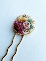 Dainty Hand Embroidered Hair Pin