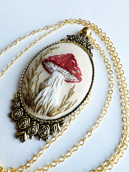 Hand Embroidered Pendant