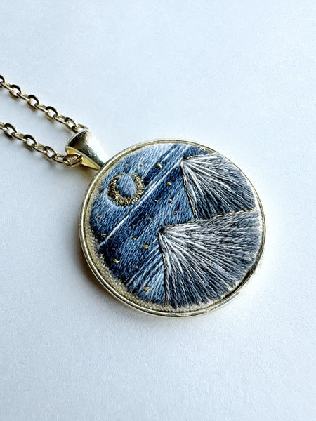 Hand Embroidered Pendant