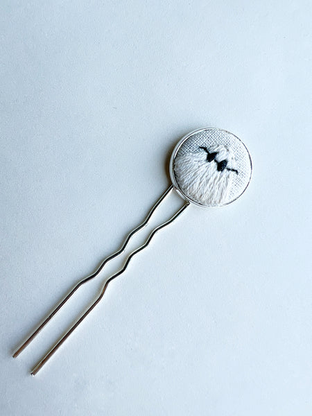 Dainty Hand Embroidered Hair Pin