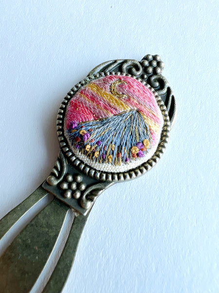 Vintage Style Embroidered Bookmark