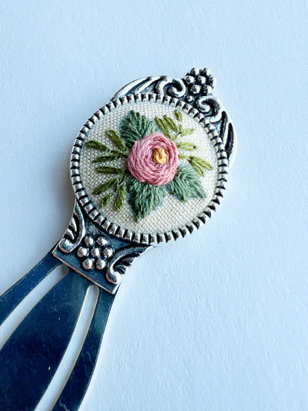 Vintage Style Embroidered Bookmark