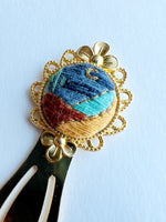 Vintage Style Embroidered Bookmark