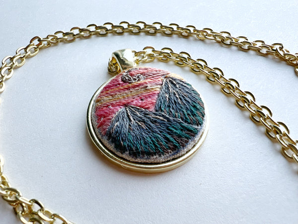 Hand Embroidered Pendant