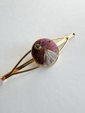 Hand Embroidered Hair Pin