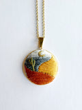 Hand Embroidered Pendant