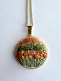 Hand Embroidered Pendant