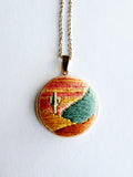 Hand Embroidered Pendant