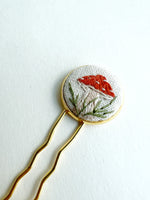 Dainty Hand Embroidered Hair Pin