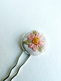 Dainty Hand Embroidered Hair Pin