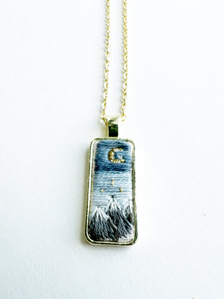 Mini Hand Embroidered Pendant
