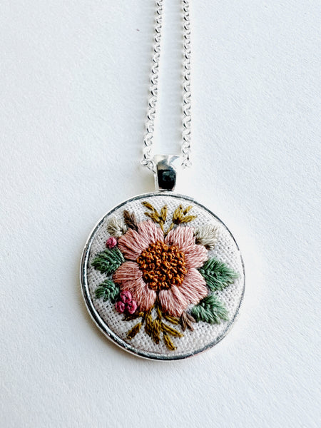 Hand Embroidered Pendant