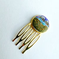 Hand Embroidered Hair Comb