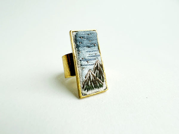 Adjustable Embroidered Ring (One Size Fits Most)