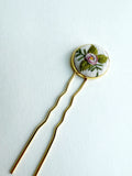 Dainty Hand Embroidered Hair Pin