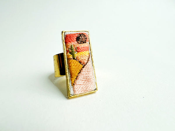 Adjustable Embroidered Ring (One Size Fits Most)