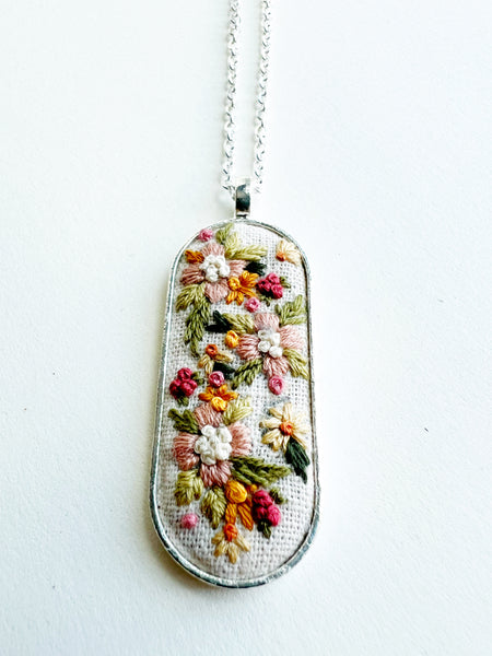 Hand Embroidered Pendant