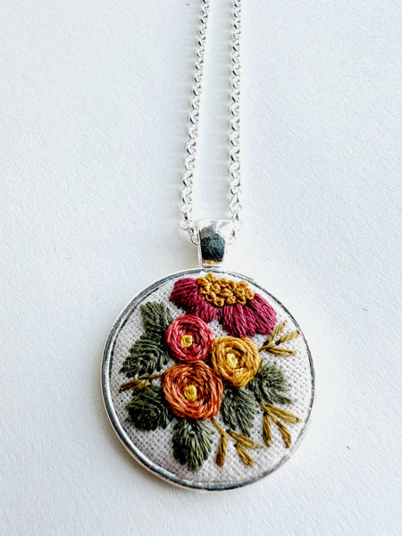 Hand Embroidered Pendant