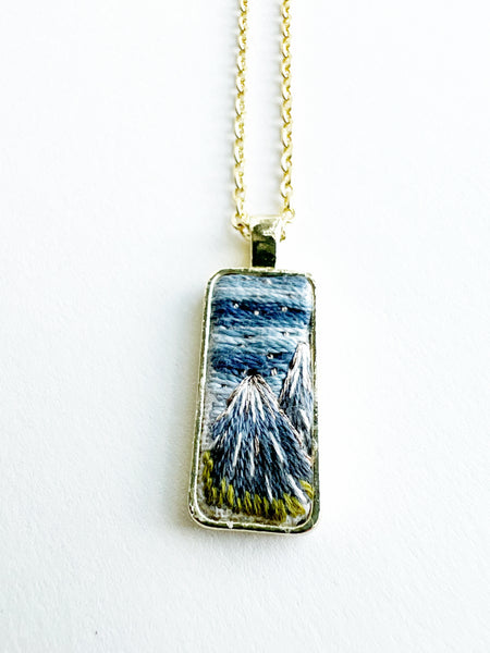 Mini Hand Embroidered Pendant