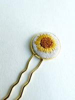 Dainty Hand Embroidered Hair Pin
