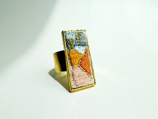 Adjustable Embroidered Ring (One Size Fits Most)