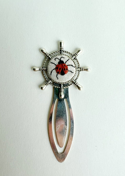 Vintage Style Embroidered Bookmark
