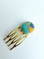 Hand Embroidered Hair Comb