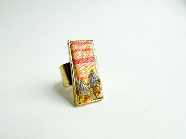 Adjustable Embroidered Ring (One Size Fits Most)