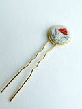 Dainty Hand Embroidered Hair Pin