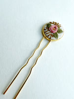 Dainty Hand Embroidered Hair Pin