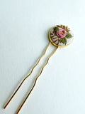 Dainty Hand Embroidered Hair Pin