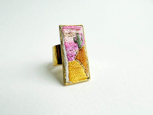 Adjustable Embroidered Ring (One Size Fits Most)