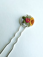 Dainty Hand Embroidered Hair Pin