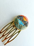 Hand Embroidered Hair Comb