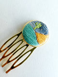 Hand Embroidered Hair Comb