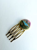 Hand Embroidered Hair Comb