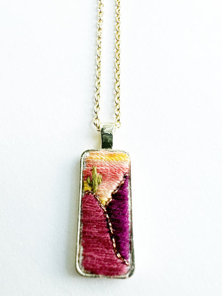 Mini Hand Embroidered Pendant