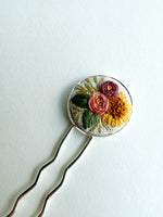 Dainty Hand Embroidered Hair Pin