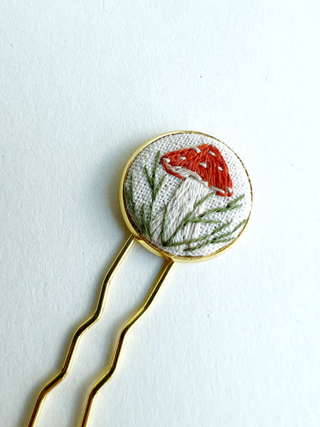 Dainty Hand Embroidered Hair Pin