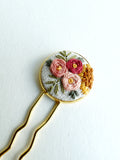 Dainty Hand Embroidered Hair Pin
