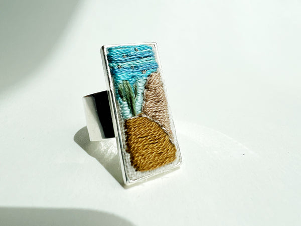 Adjustable Embroidered Ring (One Size Fits Most)