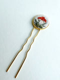 Dainty Hand Embroidered Hair Pin