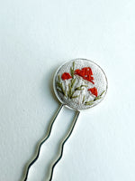 Dainty Hand Embroidered Hair Pin
