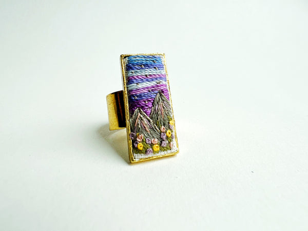 Adjustable Embroidered Ring (One Size Fits Most)