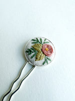 Dainty Hand Embroidered Hair Pin
