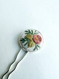Dainty Hand Embroidered Hair Pin