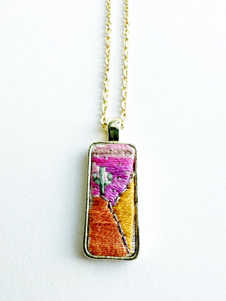 Mini Hand Embroidered Pendant