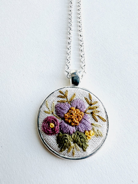 Hand Embroidered Pendant