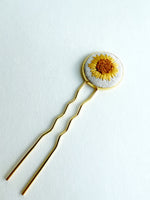 Dainty Hand Embroidered Hair Pin